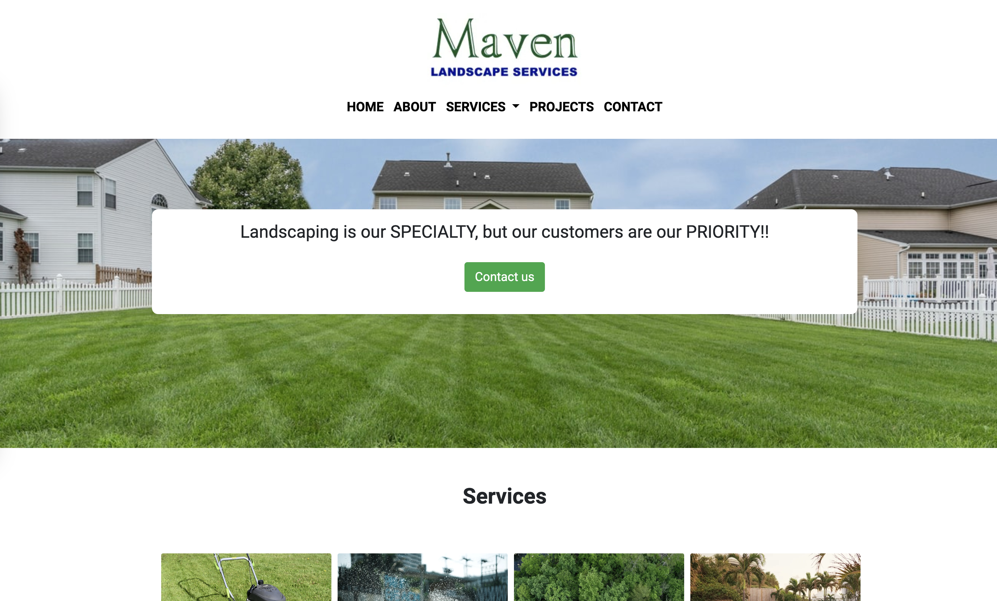 Maven Landscape Marketing Website